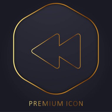 Ters Oklar Çift Altın Satır prim logosu veya simgesi