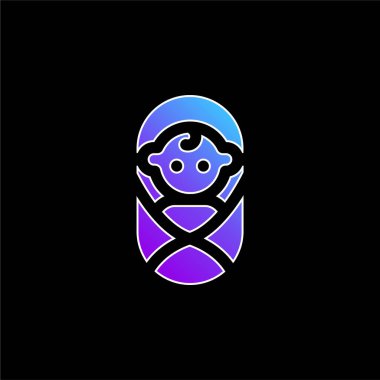 Bebek mavisi gradyan vektör simgesi