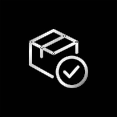 Onay gümüş kaplama metalik simge