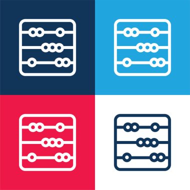 Bebek Abaküs Oyuncak Mavi ve Kırmızı Minimum Renk Simgesi