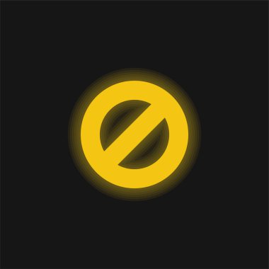 Parlayan sarı neon simgesini engelle