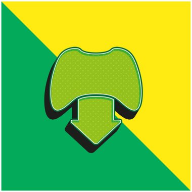 Ok Yeşil ve Sarı modern 3d vektör simgesi logosu