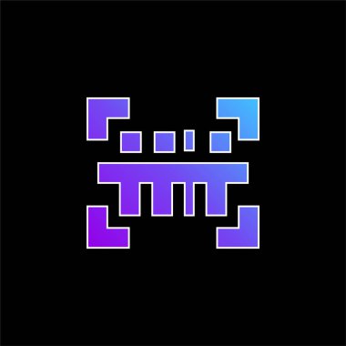 Barkod mavi gradyan vektör simgesi