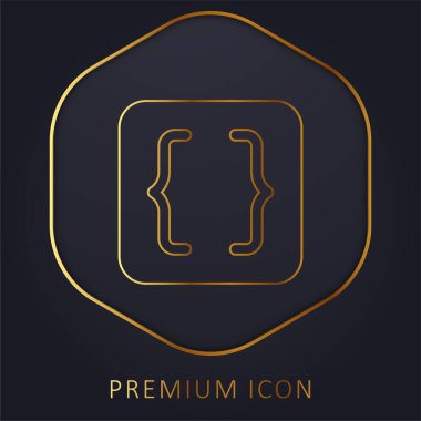 Parlaklıklar altın çizgi prim logosu veya simgesi