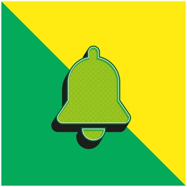 Bell Green ve sarı modern 3D vektör simgesi logosu