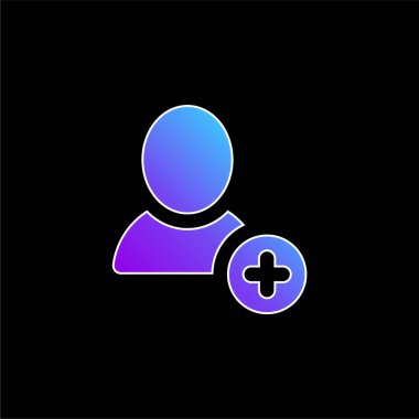 Kullanıcı mavi gradyan vektör simgesi ekle