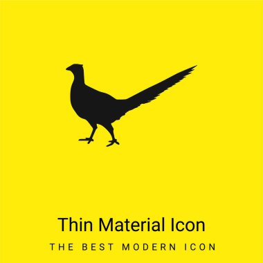 Bird Peasant Animal Shape minimal bright yellow material icon clipart