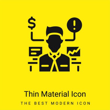 Advisor minimal bright yellow material icon clipart