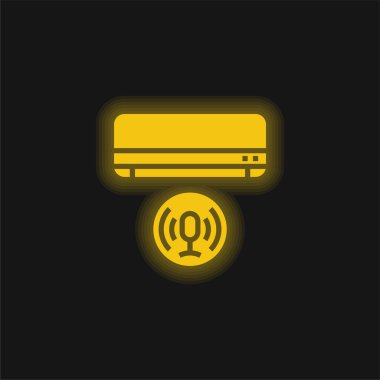 Klima Sarı parlak neon simgesi