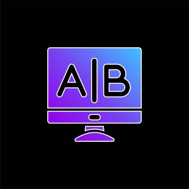 Mavi gradyan vektör simgesi test ediliyor