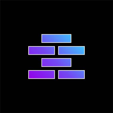 Tuğla Duvar mavi gradyan vektör simgesi