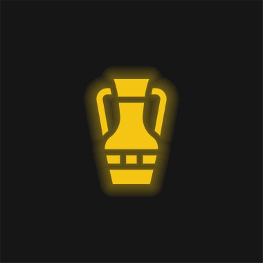 Amforo sarı parlak neon simgesi