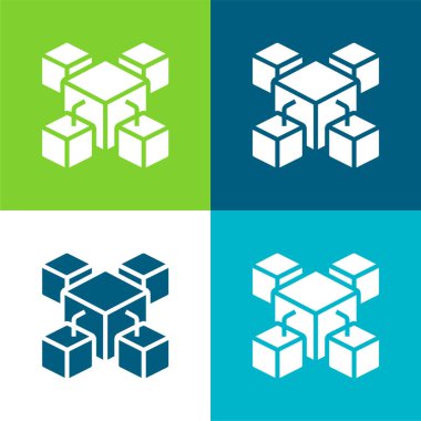 Blokzinciri Düz Düz Renk en az simge kümesi