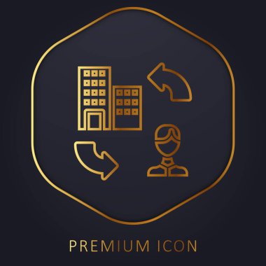 B2c altın çizgi premium logosu veya simgesi