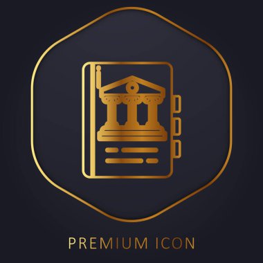 Altın satır premium logosu ya da simgesi