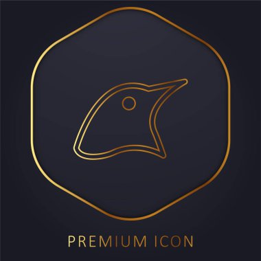 Kuş Başlığı Ana Hattı Altın Hat prim logosu veya simgesi