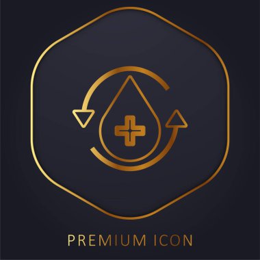 Kan altın çizgisi logosu veya simgesi