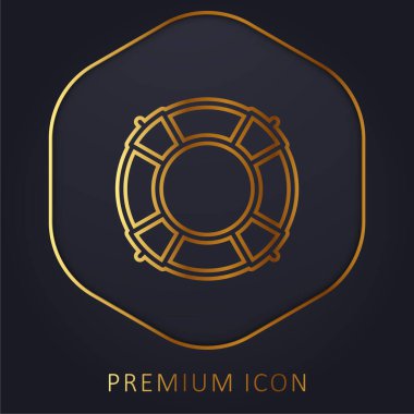 Big Lifesaver golden line premium logo or icon clipart