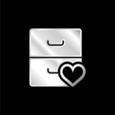 Gümüş kaplama metalik simgeyi arşivle