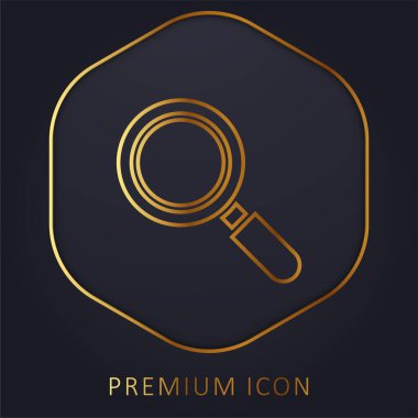 Etkin altın çizgi premium logosu veya simgesi