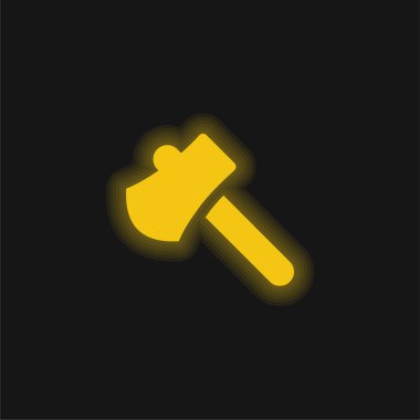 Balta sarısı parlak neon simgesi