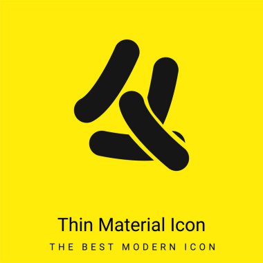 Bakteriler en az parlak sarı madde simgesi