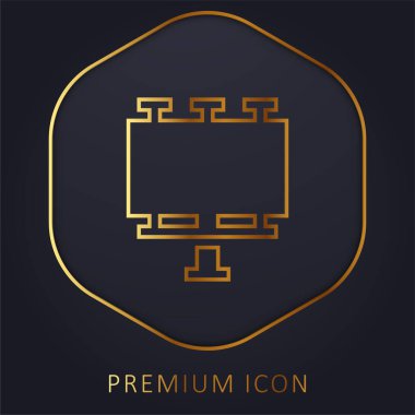 Billboard altın çizgisi prim logosu veya simgesi