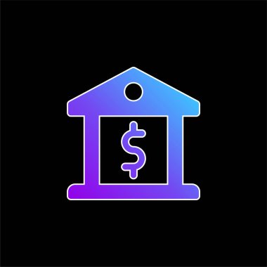 Bankanın mavi gradyan vektör simgesi