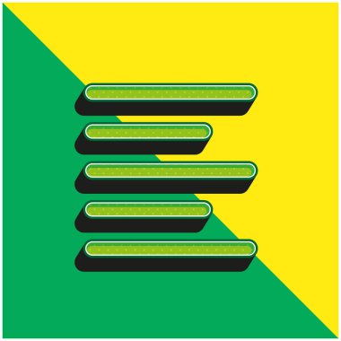 Sol Yeşil ve Sarı 3D vektör simgesini hizala