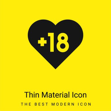 Adult minimal bright yellow material icon clipart