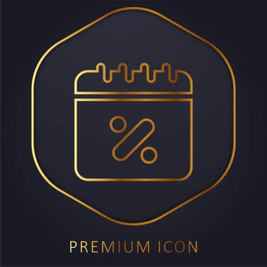 Bargains golden line premium logo or icon clipart