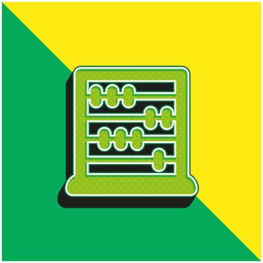 Abaküs Yeşil ve Sarı modern 3d vektör simgesi logosu