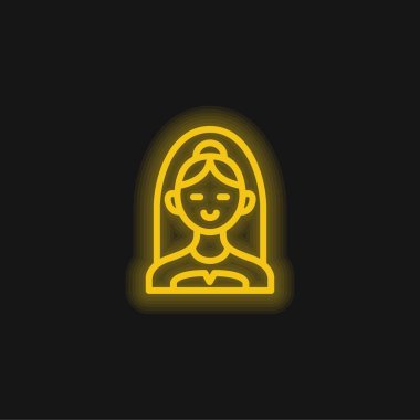 Gelin Kıran Sarı Parlayan Neon simgesi