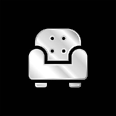 Koltuk gümüş kaplama metalik simge