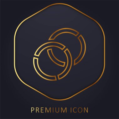 Bangles golden line premium logo or icon clipart