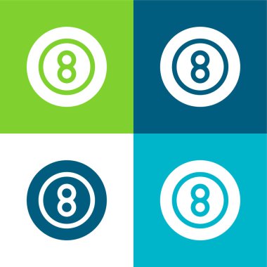 Bilardo Düz 4 Renk en küçük simge kümesi