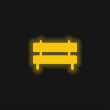Sarı benç parlayan neon simgesi