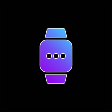 Apple Watch mavi gradyan vektör simgesi