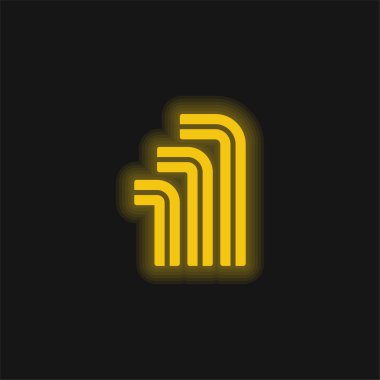 Allen sarı parlak neon simgesi