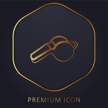Black And White Whistle Variant golden line premium logo or icon clipart