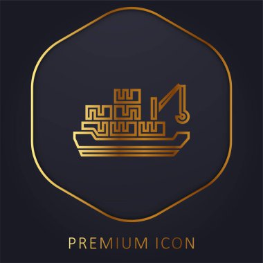 Mavna altın çizgisi logosu veya simgesi