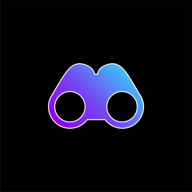 Dürbünler mavi eğimli vektör simgesi