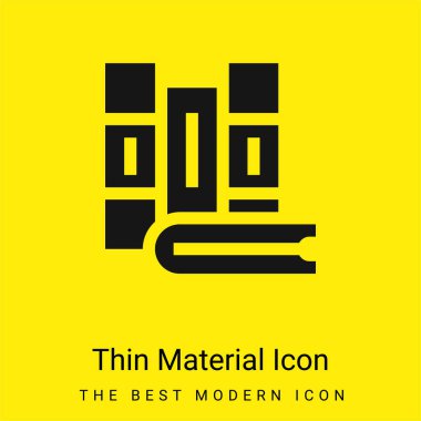 Kitaplar asgari düzeyde parlak sarı malzeme simgesi
