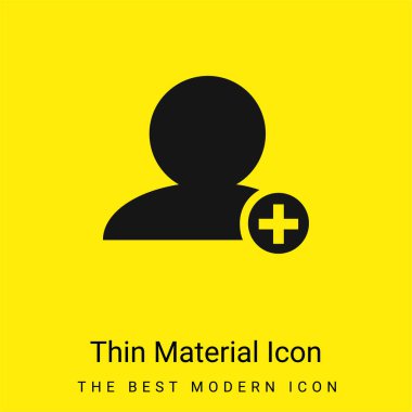 Siyah Kişinin İnsan Arayüzü Sembolünü Küçük Daire halinde Küçük Parlak Sarı Madde Simgesi ile Kapat