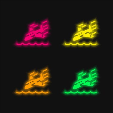 Parlayan neon vektör simgesi