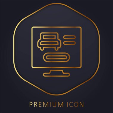Çevrimiçi altın hat prim logosu veya simgesi rezervasyonu