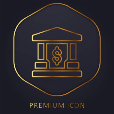 Bankacılık altın çizgisi prim logosu veya simgesi
