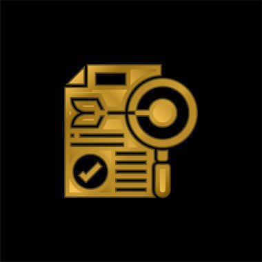 Doğruluk altın kaplama metalik simge veya logo vektörü