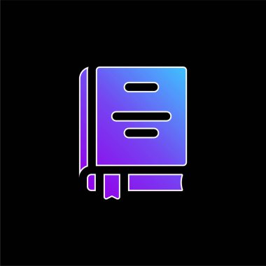 Kitap mavi gradyan vektör simgesi