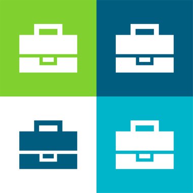 Siyah Evrak Çantası Düz 4 renk en az simge kümesi